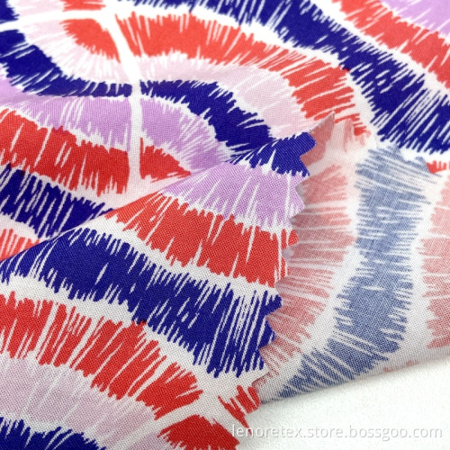 Special Pattern Viscose Woven Geometric Printed Rayon Fabric